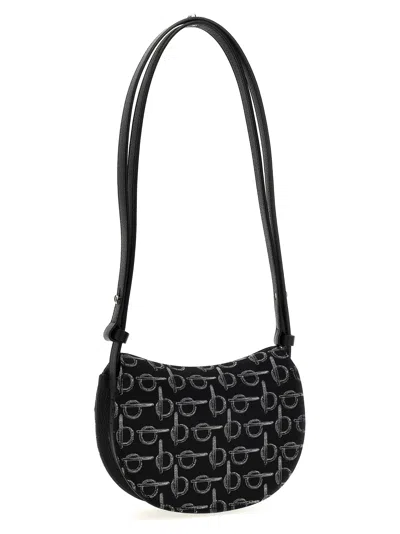 Shop Burberry Rocking Horse Shoulder Bag In Black