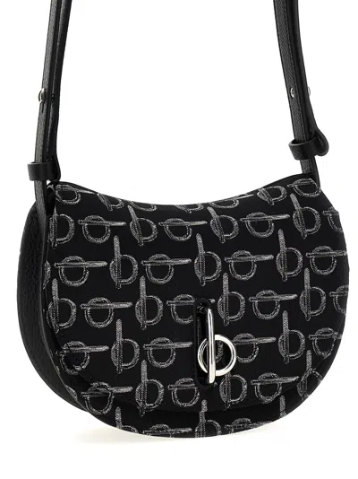 Shop Burberry Rocking Horse Shoulder Bag In Black