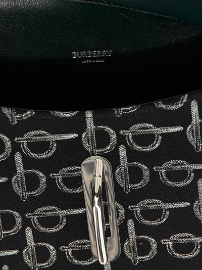 Shop Burberry Rocking Horse Shoulder Bag In Black