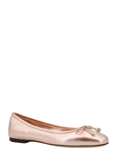 Shop Jimmy Choo Laminated Leather Ballerinas In Gold