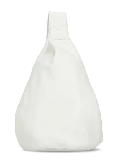 Shop Discord X Yohji Yamamoto Leather Shoulder Bag In White