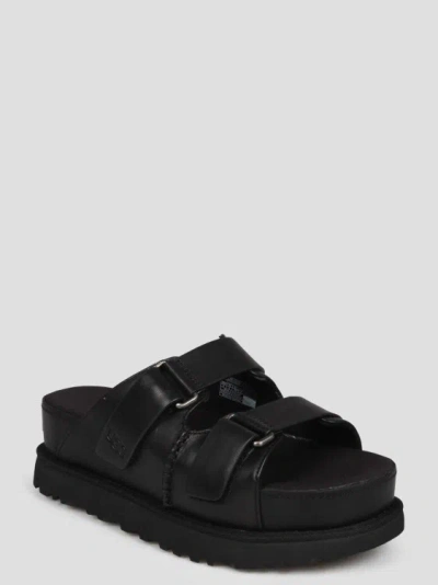 Shop Ugg Goldenstar Hi Slide Sandal In Black
