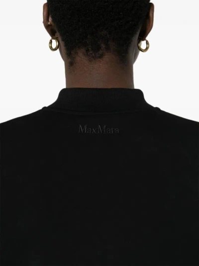 Shop Max Mara Barbano Scuba Jersey Bomber Jacket In Black