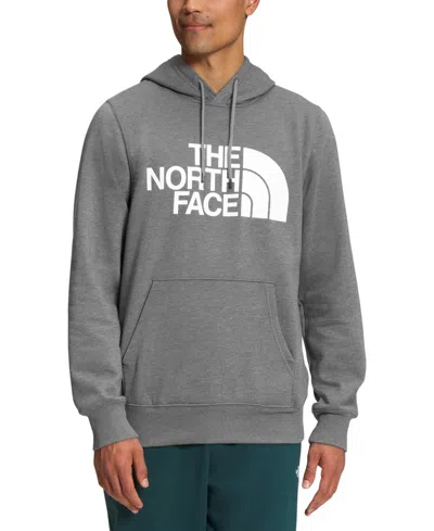 Shop The North Face Men's Half Dome Logo Hoodie In Tnf Medium Grey Heather,tnf White