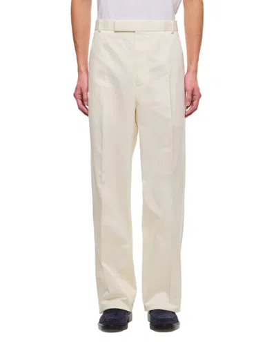 Shop Thom Browne Low Rise Beltloop Cotton Trouser In Grey