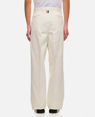 Thom Browne Low Rise Beltloop Cotton Trouser In Grey
