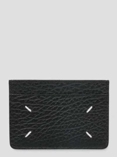 Shop Maison Margiela Four Stitches Card Holder In Black
