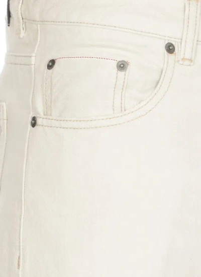 Shop Peserico Ivory Cotton Jeans In Neutrals