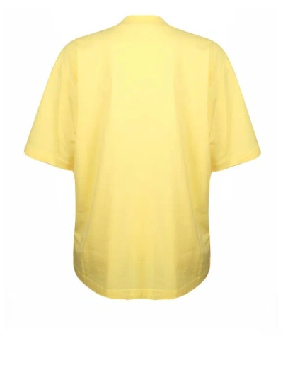 Shop Marni Cotton T-shirt With Logo In Yellow