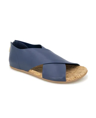 Shop Kenneth Cole Reaction Women's Selena Sandals In Navy Stretch