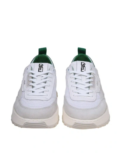 Shop Date Kdue Sneakers In White/green Suede And Leather