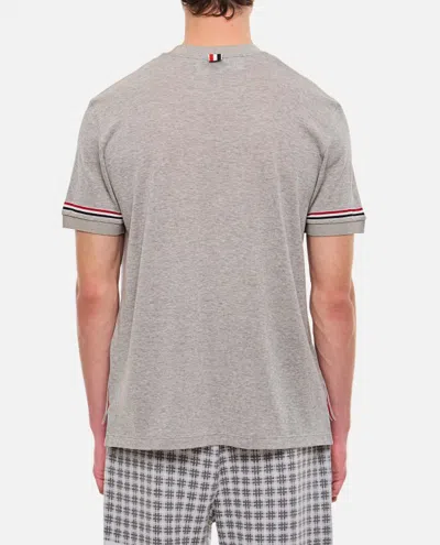 Thom Browne Grey Short Sleeve Crew Neck T-shirt In Cotton Man In Grey