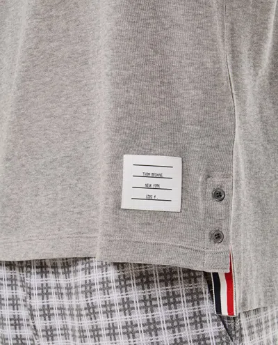 Thom Browne Grey Short Sleeve Crew Neck T-shirt In Cotton Man In Grey