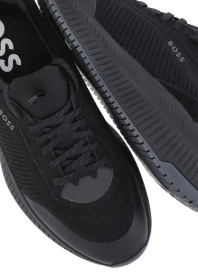Shop Hugo Boss Ttnm Evo Slon Knsd Sneakers In Black