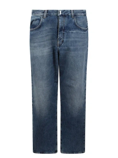 Shop Givenchy Mid-rise Denim Trousers In Blue