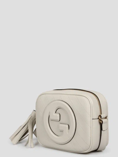 Shop Gucci Blondie Small Shoulder Bag In White