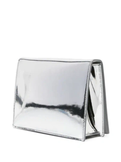 Shop Dolce & Gabbana Logo Shoulder Bag In Silver