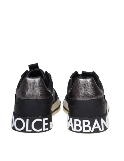 Shop Dolce & Gabbana Custom 2.zero Sneakers In Black Leather