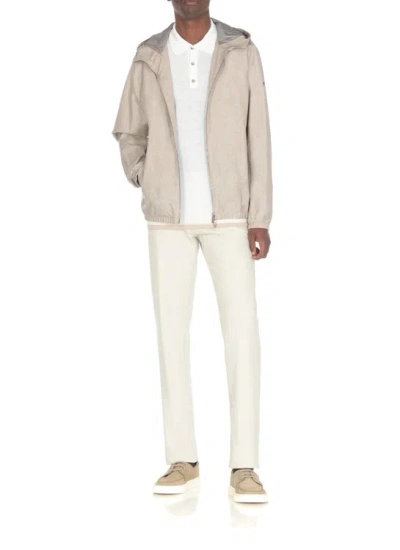 Shop Peserico Beige Linen, Wool And Silk Jacket In White