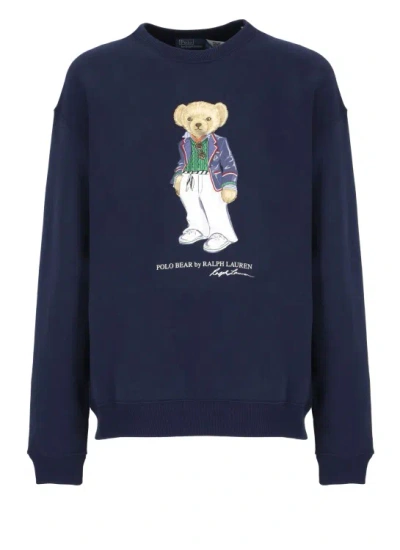 Shop Polo Ralph Lauren Polo Bear Sweatshirt In Blue