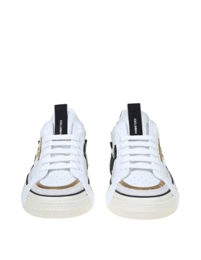 Shop Dolce & Gabbana Custom 2.zero Sneakers In White Leather