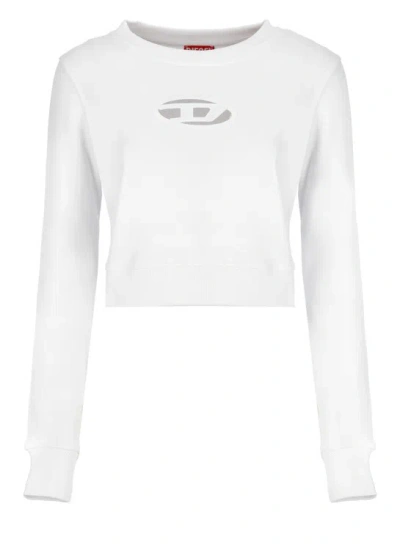 Shop Diesel F-slimmy-od Sweatshirt In White