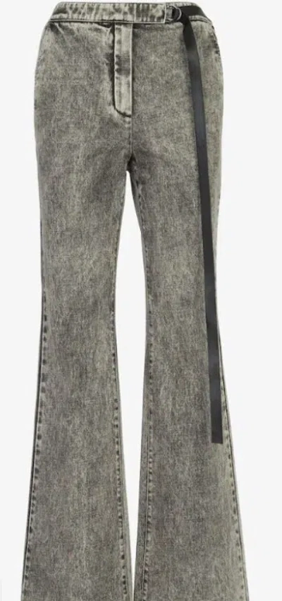 Shop Fendi Flared Jeans In Grey