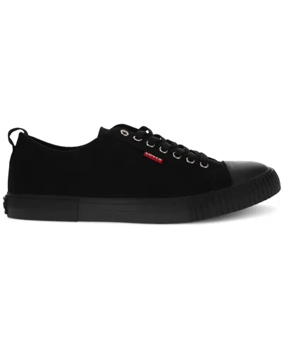 Shop Levi's Men's Anikin Canvas Sneaker In Black Mono