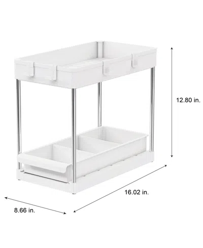 Simplify 2 Tier Multipurpose Storage Shelf In White