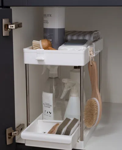 Simplify 2 Tier Multipurpose Storage Shelf In White