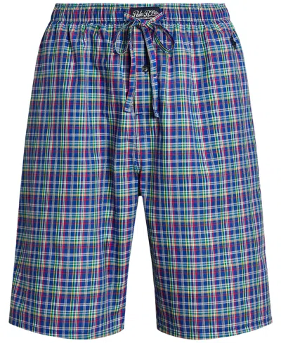 Shop Polo Ralph Lauren Men's Cotton Woven Sleep Shorts In Paloma Plaid,cruise Navy Pp
