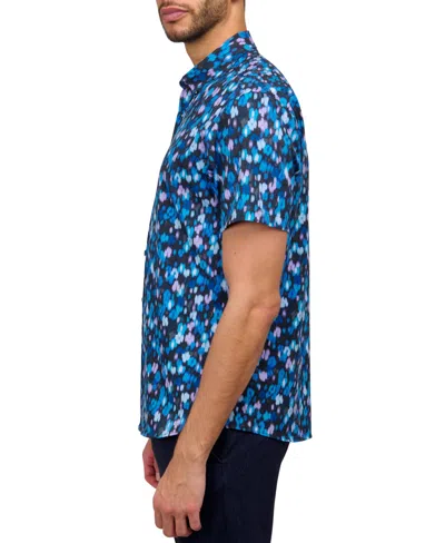 Shop Society Of Threads Men's Performance Stretch Floral Shirt In Navy