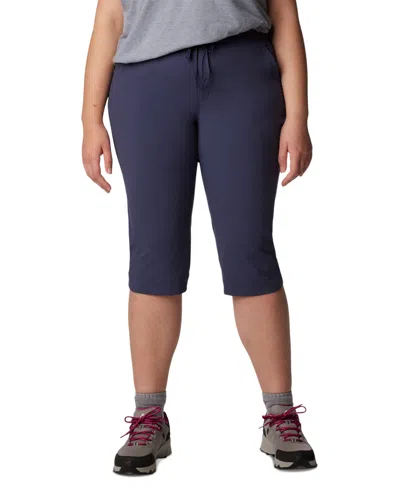 Shop Columbia Plus Size Anytime Outdoor Capri Pants In Nocturnal