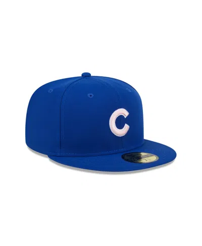 Shop New Era Men's Royal Chicago Cubs 2024 Mother's Day On-field 59fifty Fitted Hat In Blue