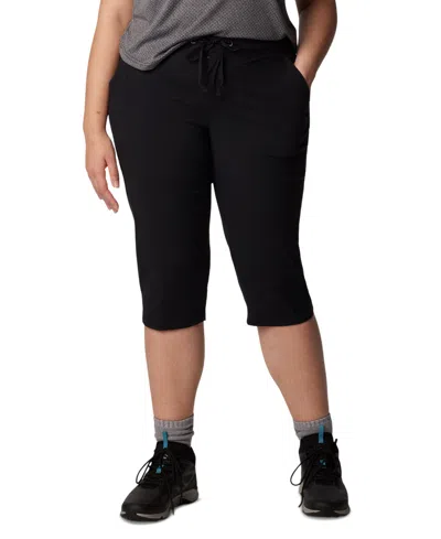 Shop Columbia Plus Size Anytime Outdoor Capri Pants In Charcoal