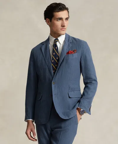 Shop Polo Ralph Lauren Men's Polo Soft Modern Linen Suit Jacket In Corsair Blue