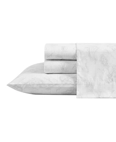 Eddie Bauer Printed 100% Cotton Percale 3-pc. Sheet Set, Twin In Fish Atol