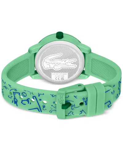 Shop Lacoste Kid's Green Printed Silicone Strap Watch 33mm