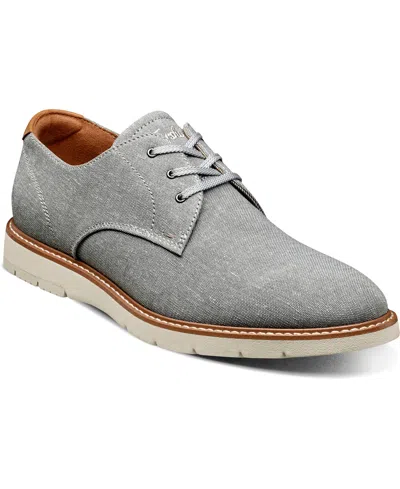 Shop Florsheim Men's Vibe Canvas Plain Toe Oxford Dress Shoe In Grey