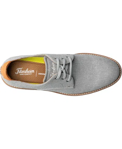 Shop Florsheim Men's Vibe Canvas Plain Toe Oxford Dress Shoe In Grey