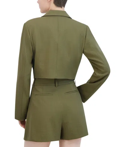 Shop Bcbg New York Women's Cropped Wrap Jacket In Martini