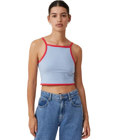 Shop Cotton On Women's Billi High Neck Tank Top In Blue