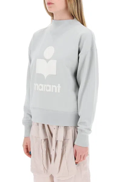 Shop Isabel Marant Étoile Moby Sweatshirt With Flocked Logo In Green