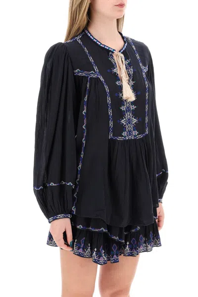 Shop Isabel Marant Étoile Silekia Blouse With In Black