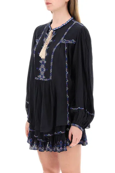 Shop Isabel Marant Étoile Silekia Blouse With In Black