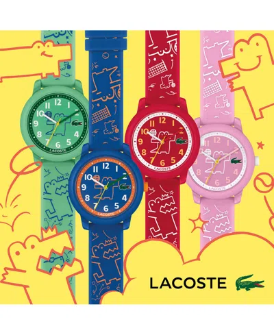 Shop Lacoste Kid's Pink Printed Silicone Strap Watch 33mm