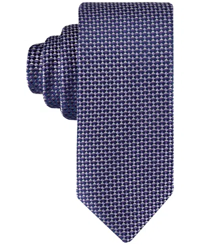 Shop Tommy Hilfiger Men's Micro-geo Tie In Navy,purple