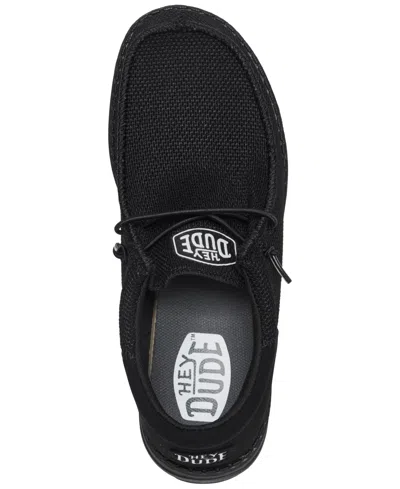 Shop Hey Dude Big Kids Wally Funk Mono Casual Moccasin Sneakers From Finish Line In Black,shade