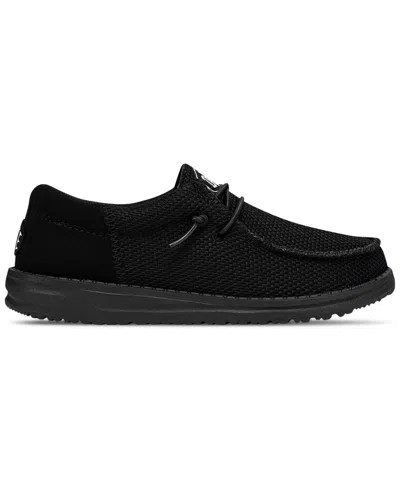 Shop Hey Dude Big Kids Wally Funk Mono Casual Moccasin Sneakers From Finish Line In Black,shade