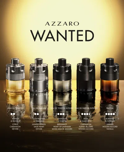 Azzaro Mens The Most Wanted Eau De Toilette Intense Fragrance Collection In No Color